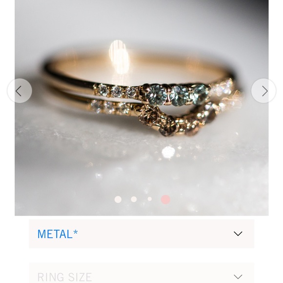 Jennie Kwon - Three Green Sapphire Equilibrium Ring (like new) - Picture 7 of 13